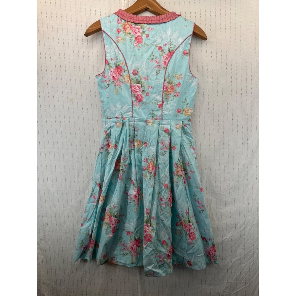Scarlet Darkness Lace-Up Dress Sz S NEW w/Tags Renfest Cottage Floral MilkMaid - Picture 2 of 12